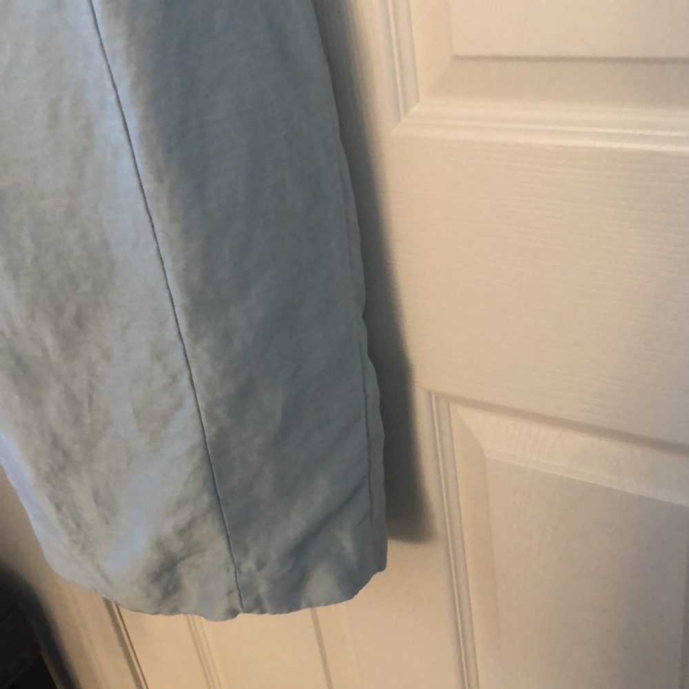 Pastel Green-Blue Sleeveless Linen Dress - Picture 12 of 16